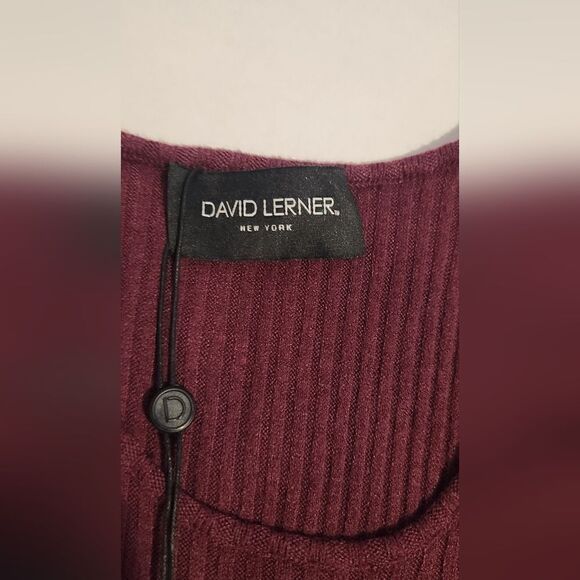David Lerner Austin Scoop Neck Ribbed Bodysuit Aubergine Size Small - Picture 3 of 8